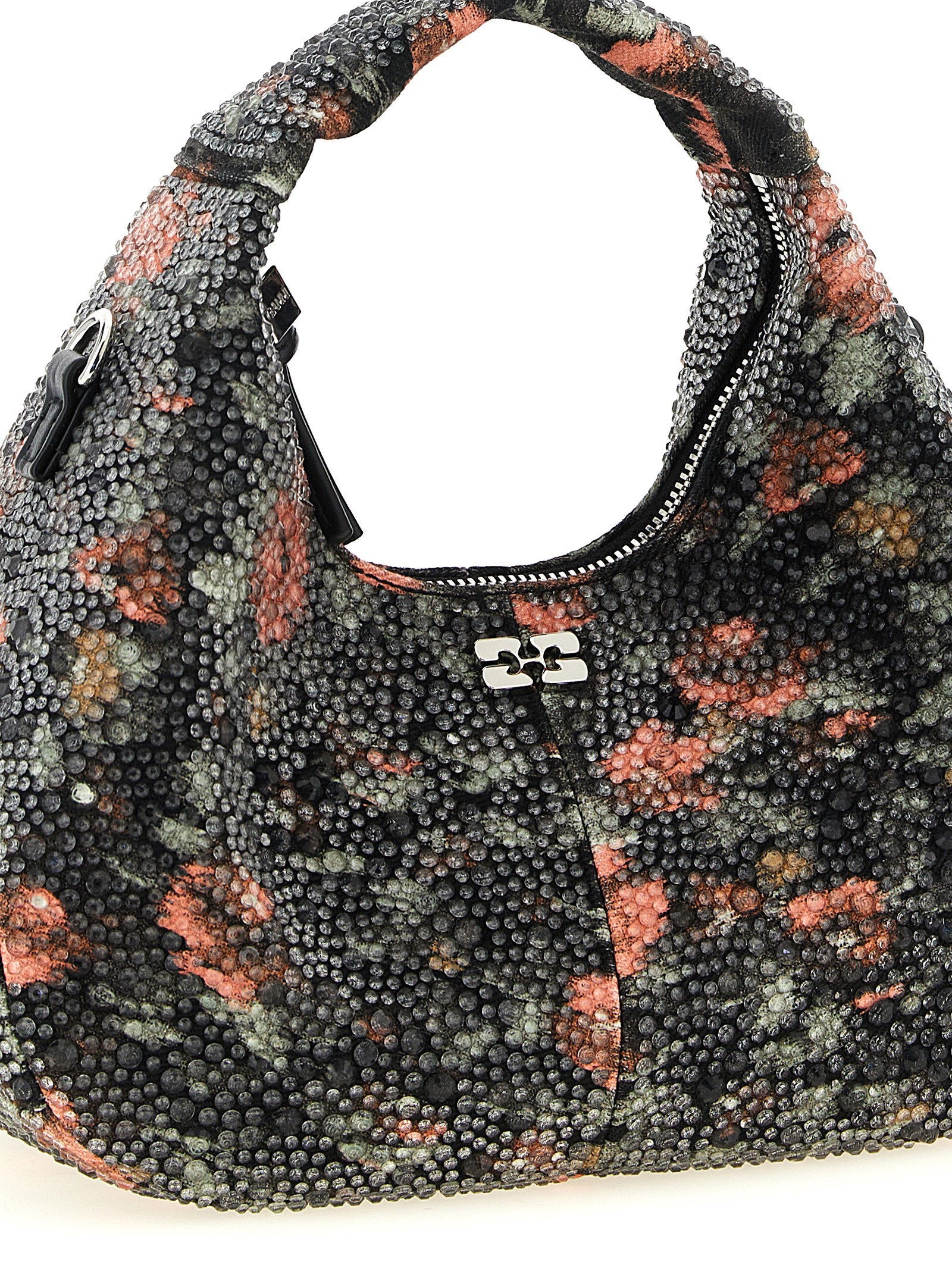 Ganni Ganni Mini Hobo Flowers Handbag