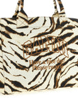 Ganni Ganni Xxl Zebra Shopping Bag