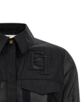 Elisabetta Franchi Elisabetta Franchi Logo Embroidery Maxi Crop Shirt