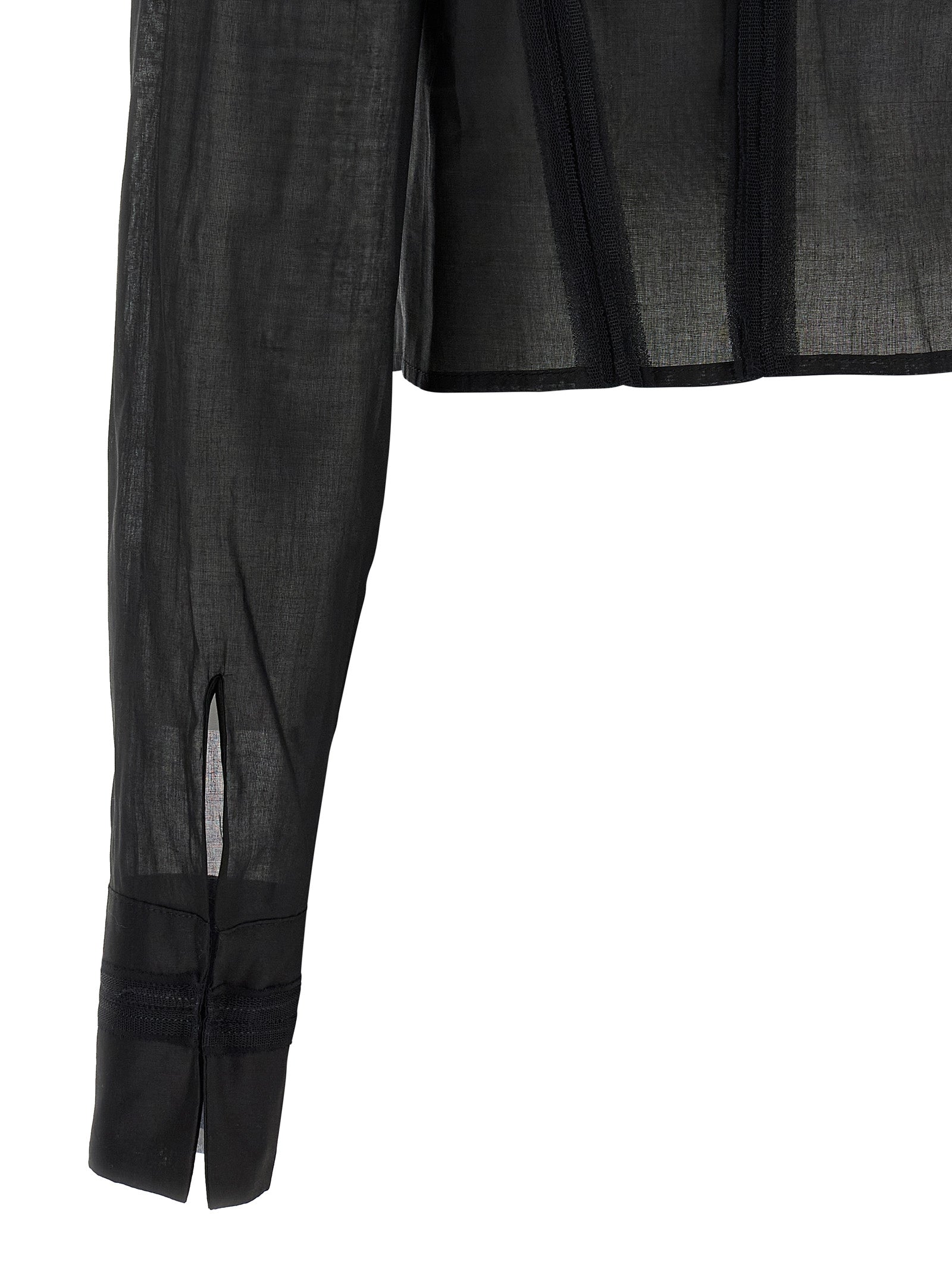 Elisabetta Franchi Elisabetta Franchi Logo Embroidery Maxi Crop Shirt