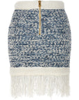 Balmain Balmain Fringed Tweed Skirt