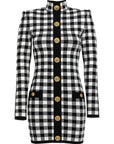 Balmain Balmain Vichy Knit Dress