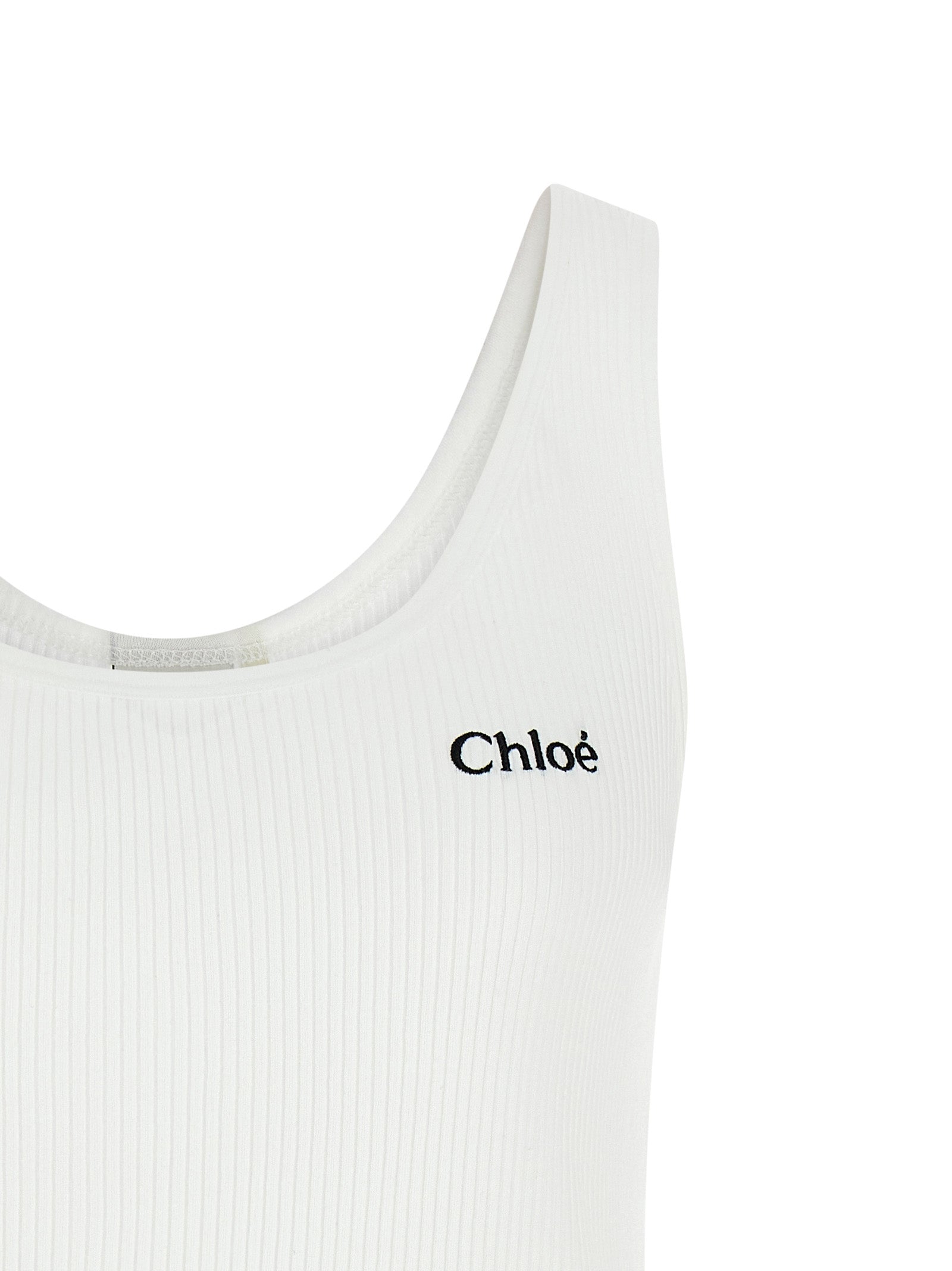 Chloé Chloé Logo Embroidery Top