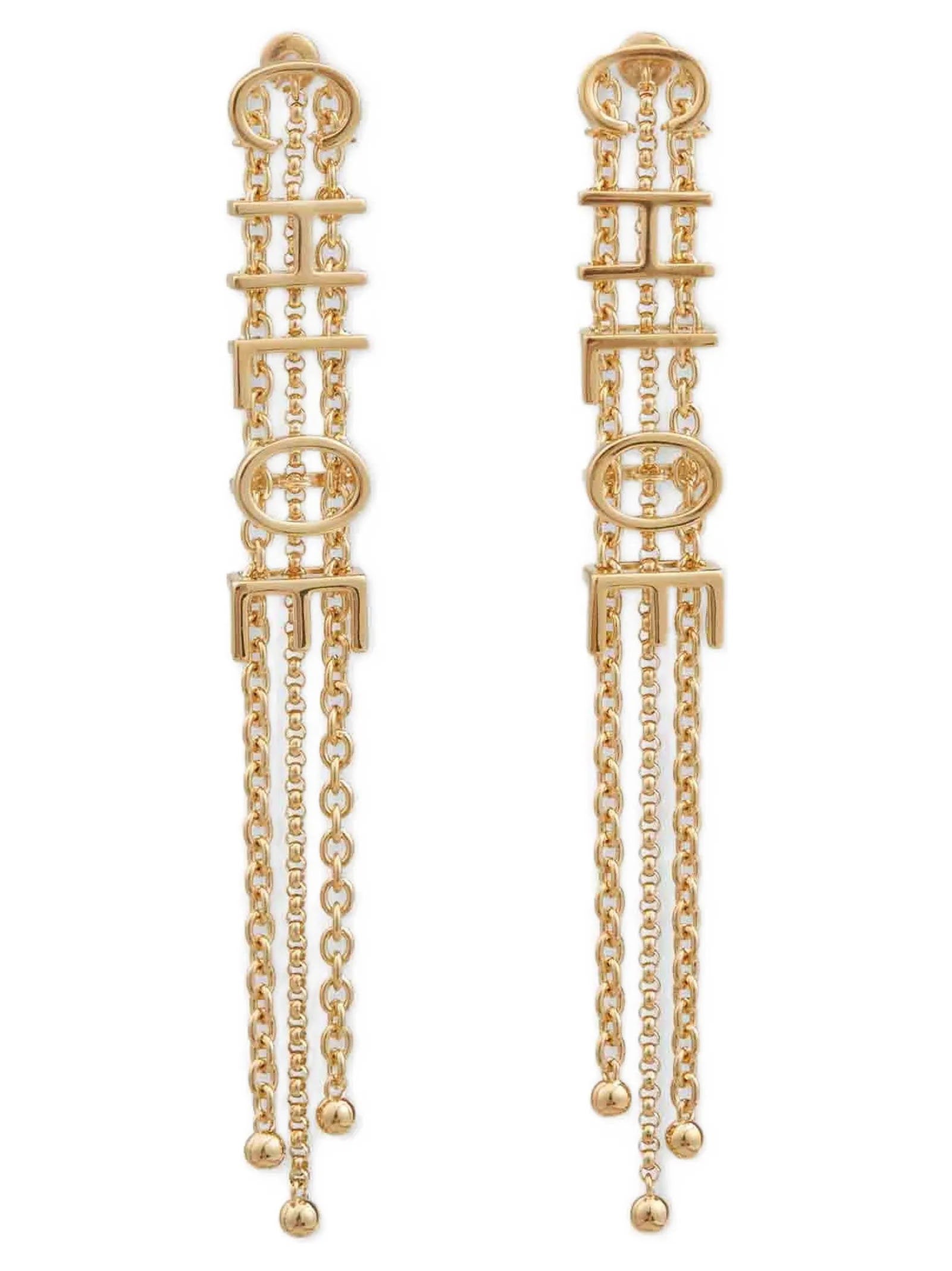 Chloé Chloé Lettering Pendant Earrings