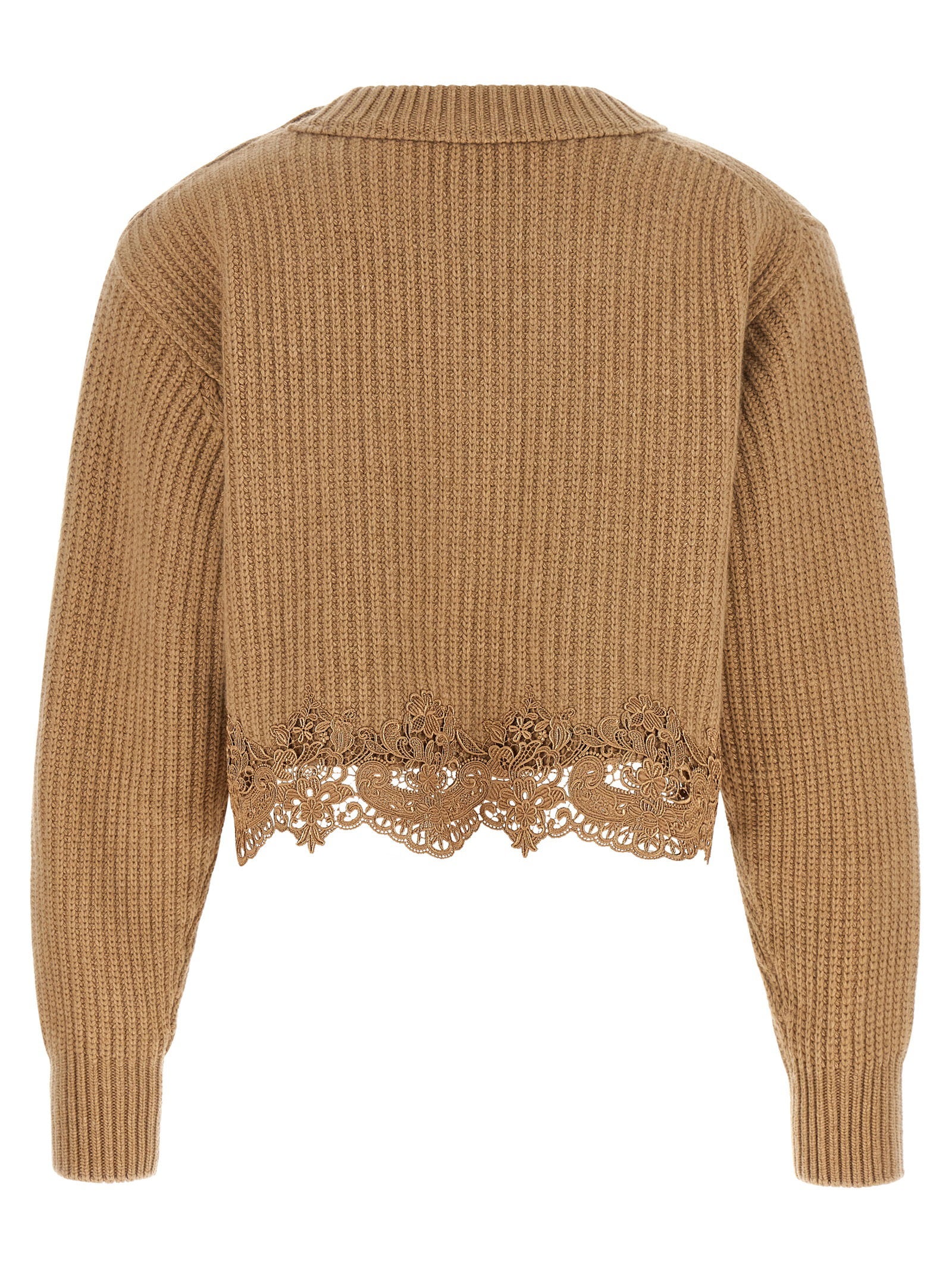 Chloé Chloé Cropped Lace Sweater