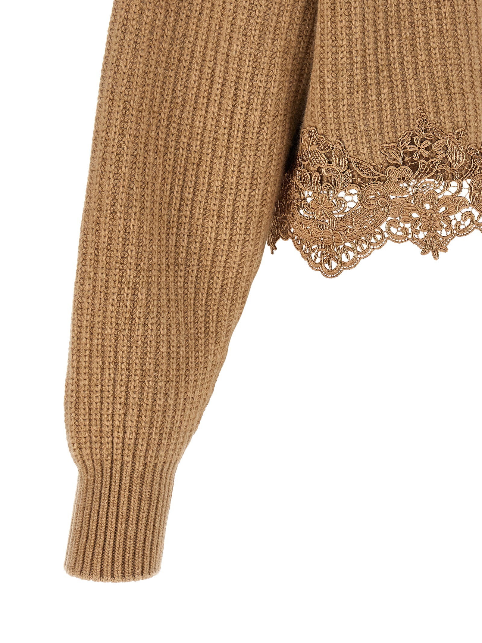Chloé Chloé Cropped Lace Sweater