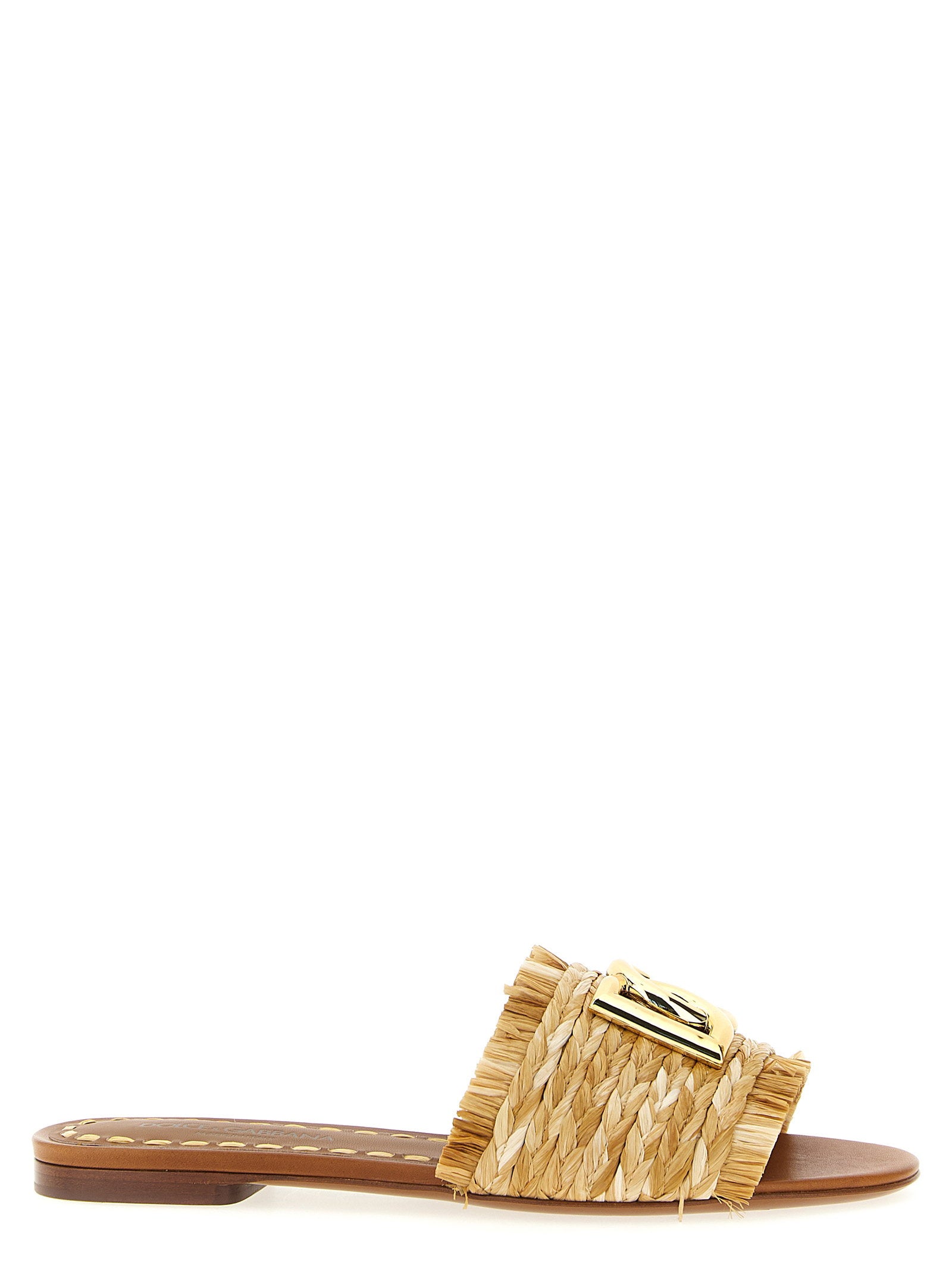 Dolce &amp; Gabbana Dolce &amp; Gabbana Raffia Braid Slides