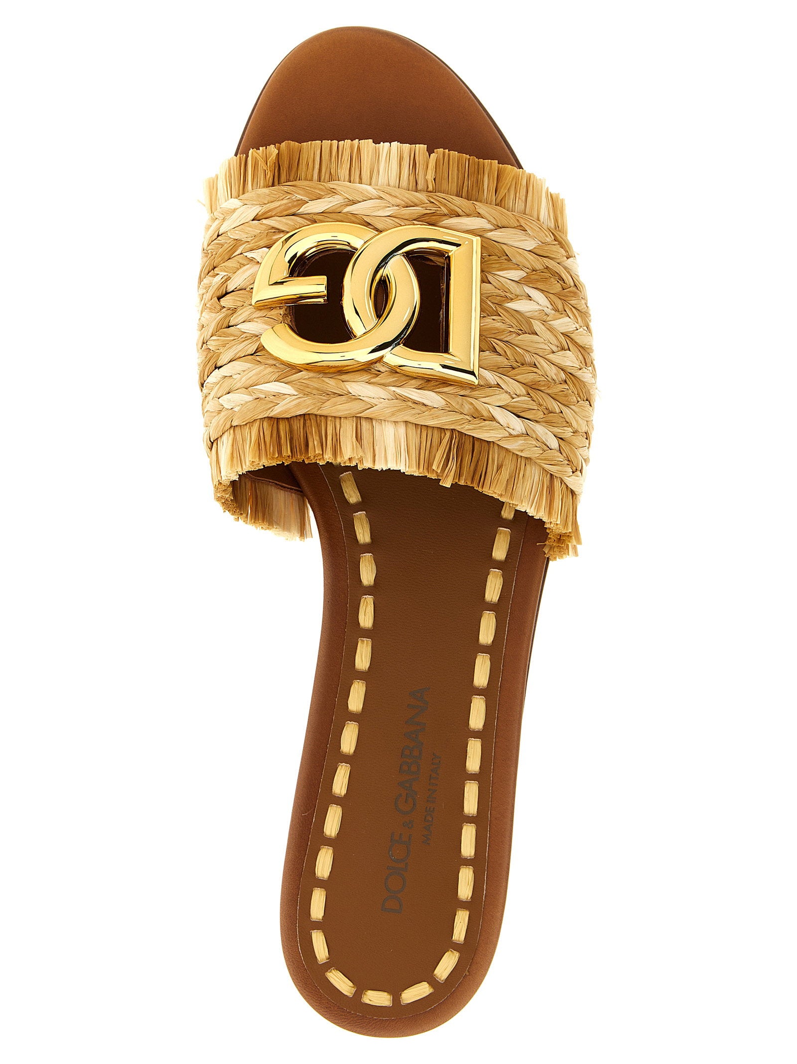 Dolce &amp; Gabbana Dolce &amp; Gabbana Raffia Braid Slides