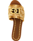 Dolce & Gabbana Dolce & Gabbana Raffia Braid Slides