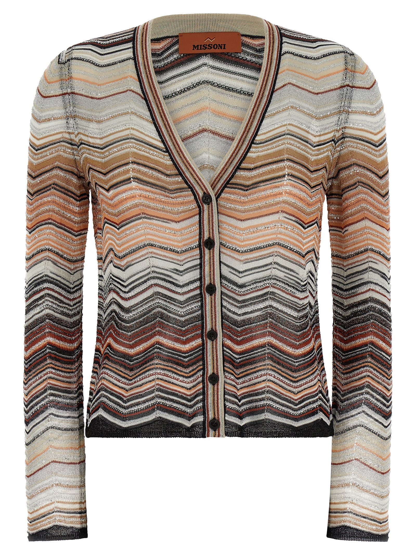 Missoni Missoni Chevron Lamé Cardigan