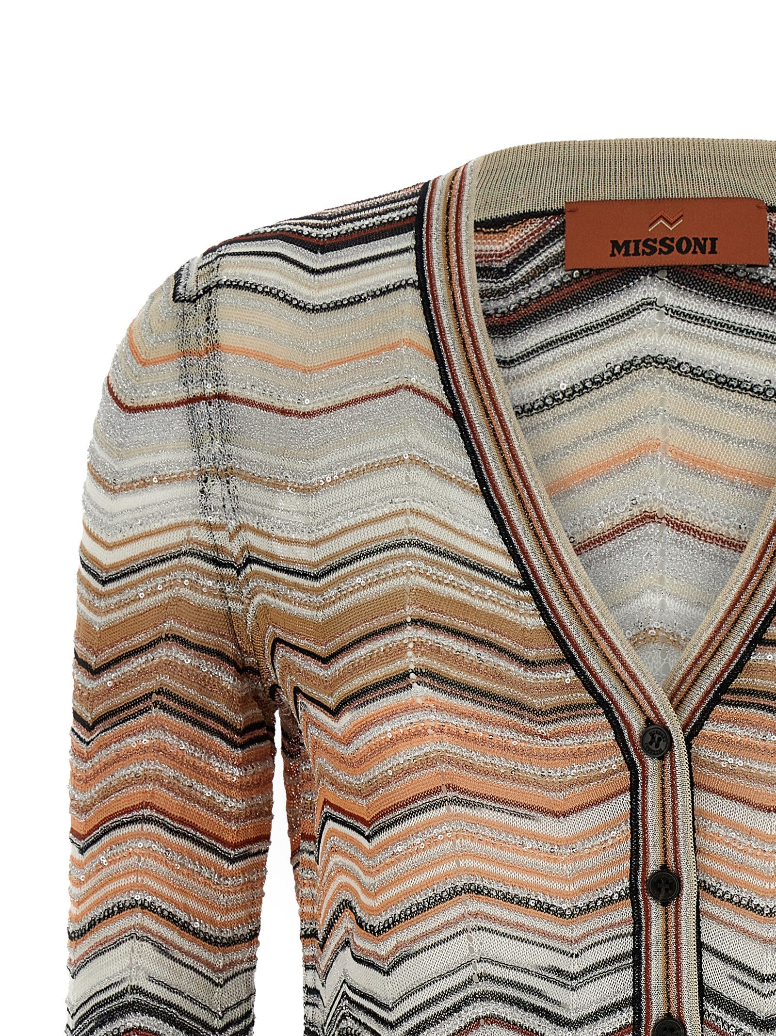 Missoni Missoni Chevron Lamé Cardigan