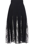 Dolce & Gabbana Dolce & Gabbana Charmeuse Skirt With Lace