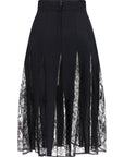 Dolce & Gabbana Dolce & Gabbana Charmeuse Skirt With Lace