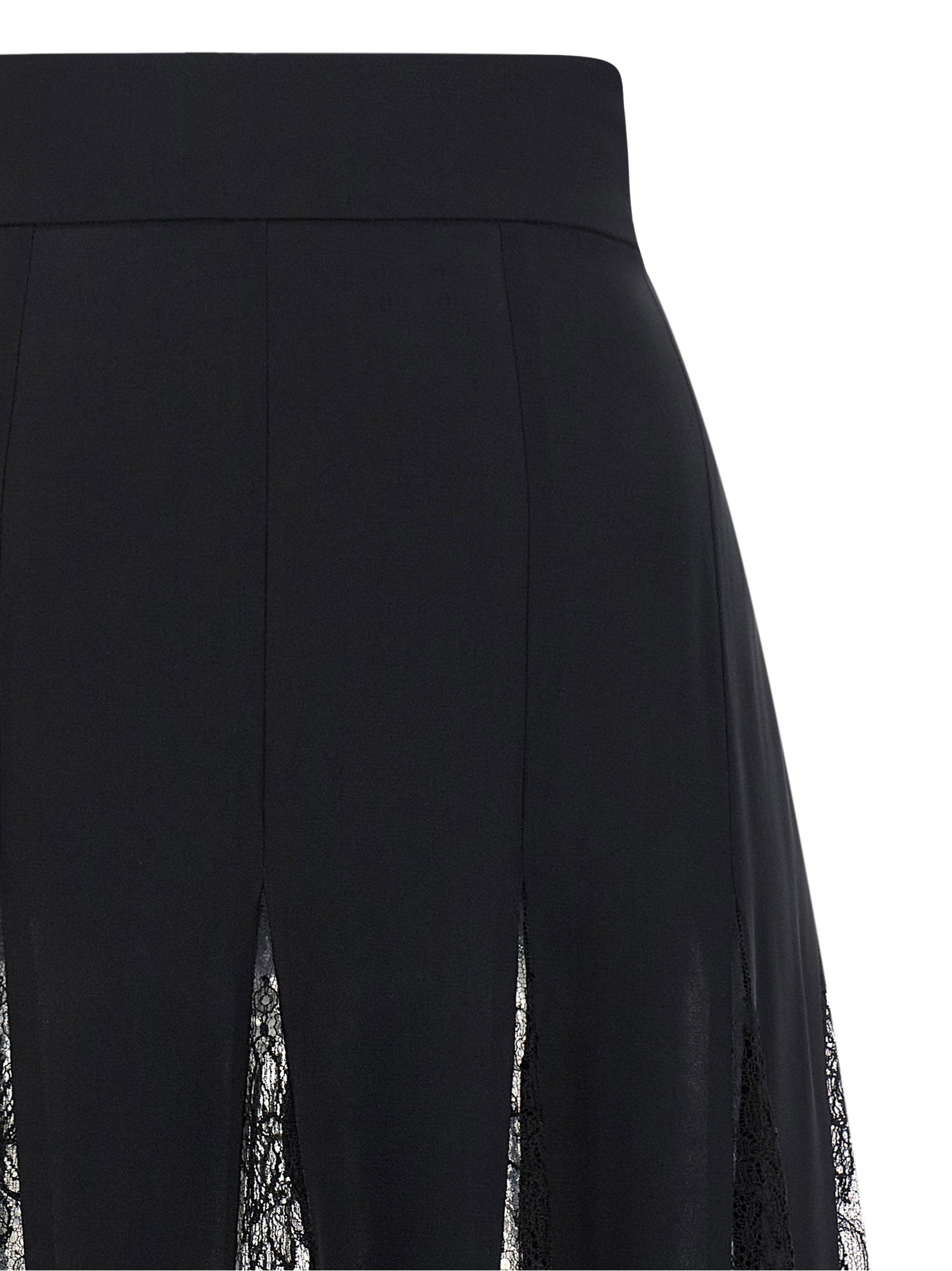 Dolce &amp; Gabbana Dolce &amp; Gabbana Charmeuse Skirt With Lace
