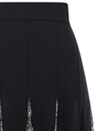 Dolce & Gabbana Dolce & Gabbana Charmeuse Skirt With Lace