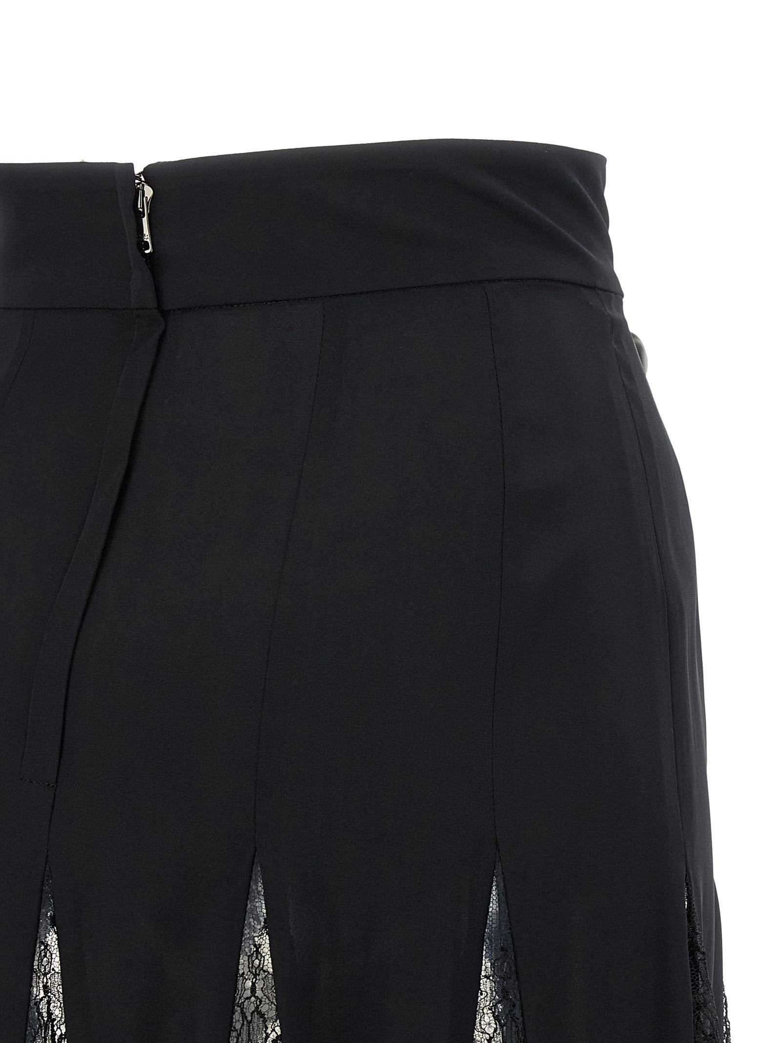 Dolce &amp; Gabbana Dolce &amp; Gabbana Charmeuse Skirt With Lace