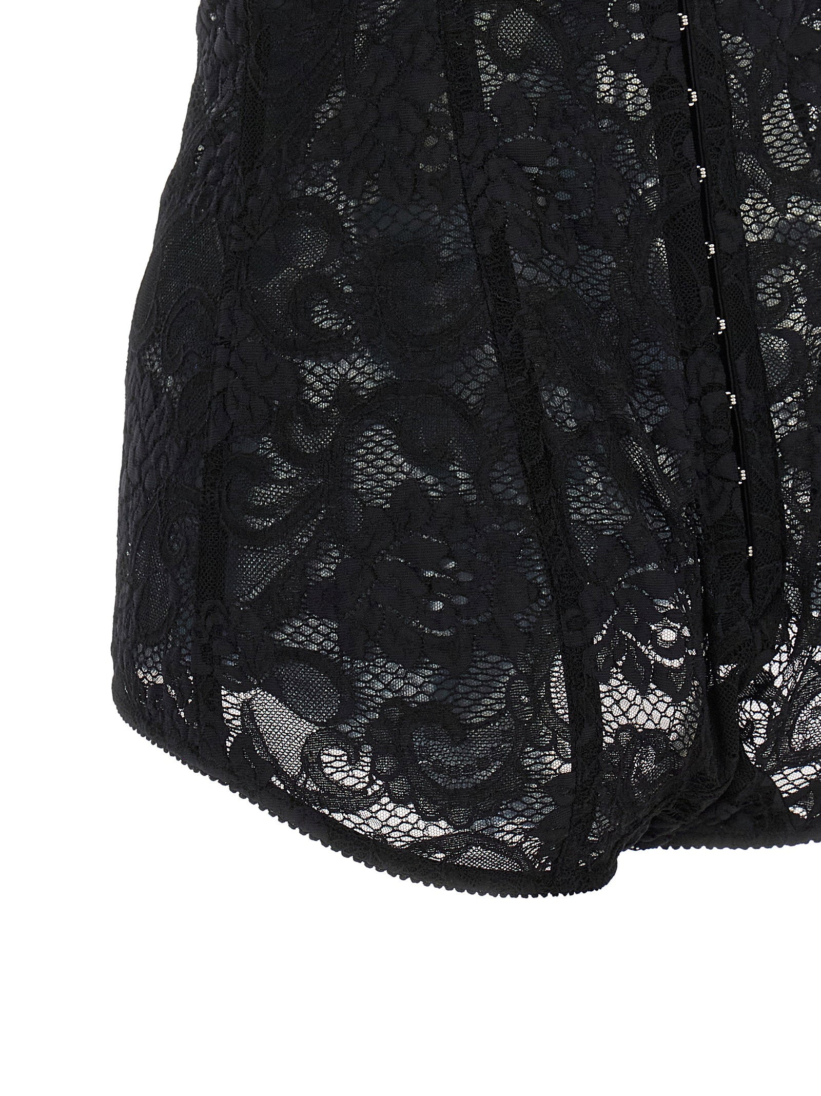 Dolce &amp; Gabbana Dolce &amp; Gabbana Satin And Lace Corsetry Bodysuit