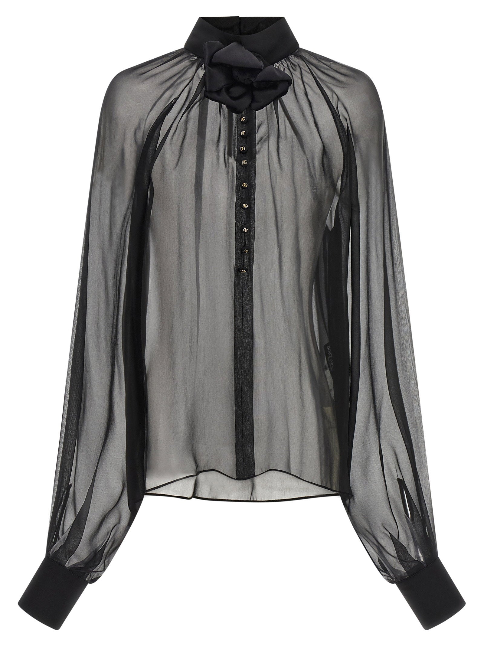 Dolce &amp; Gabbana Dolce &amp; Gabbana Chiffon Blouse With Flower