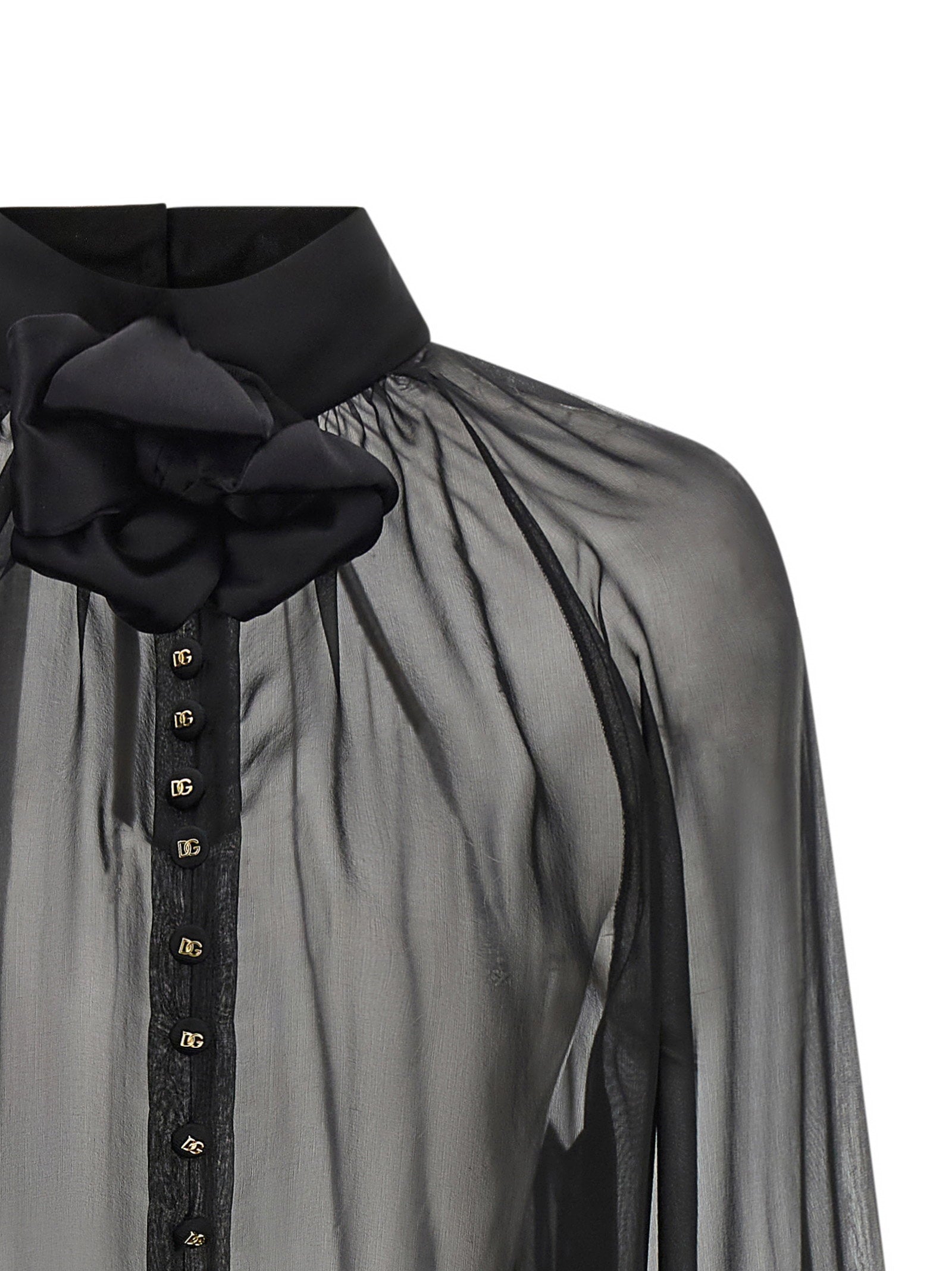 Dolce &amp; Gabbana Dolce &amp; Gabbana Chiffon Blouse With Flower