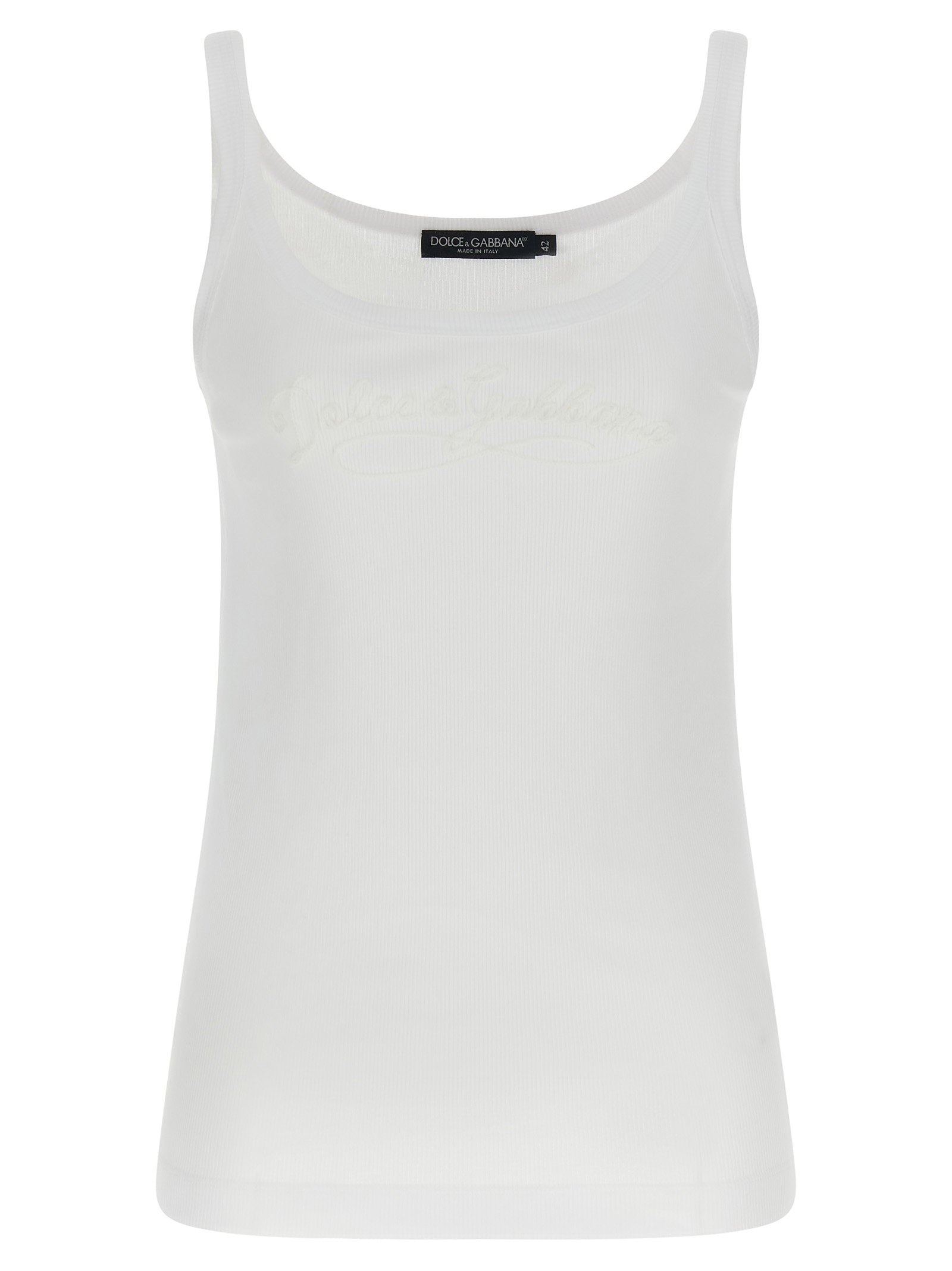 Dolce &amp; Gabbana Dolce &amp; Gabbana Logo Embroidery Tank Top