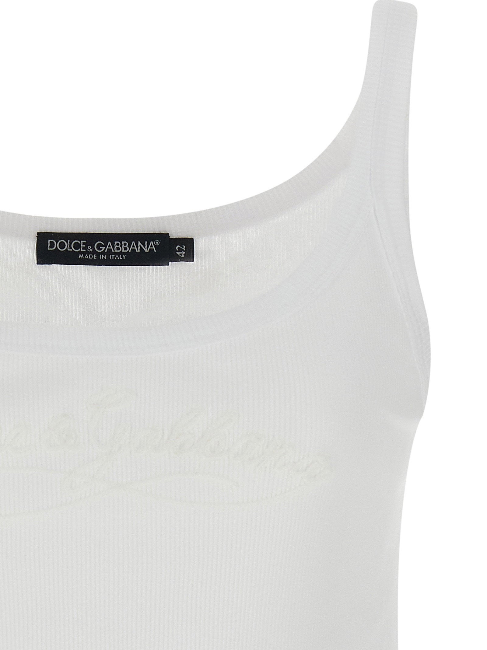 Dolce &amp; Gabbana Dolce &amp; Gabbana Logo Embroidery Tank Top