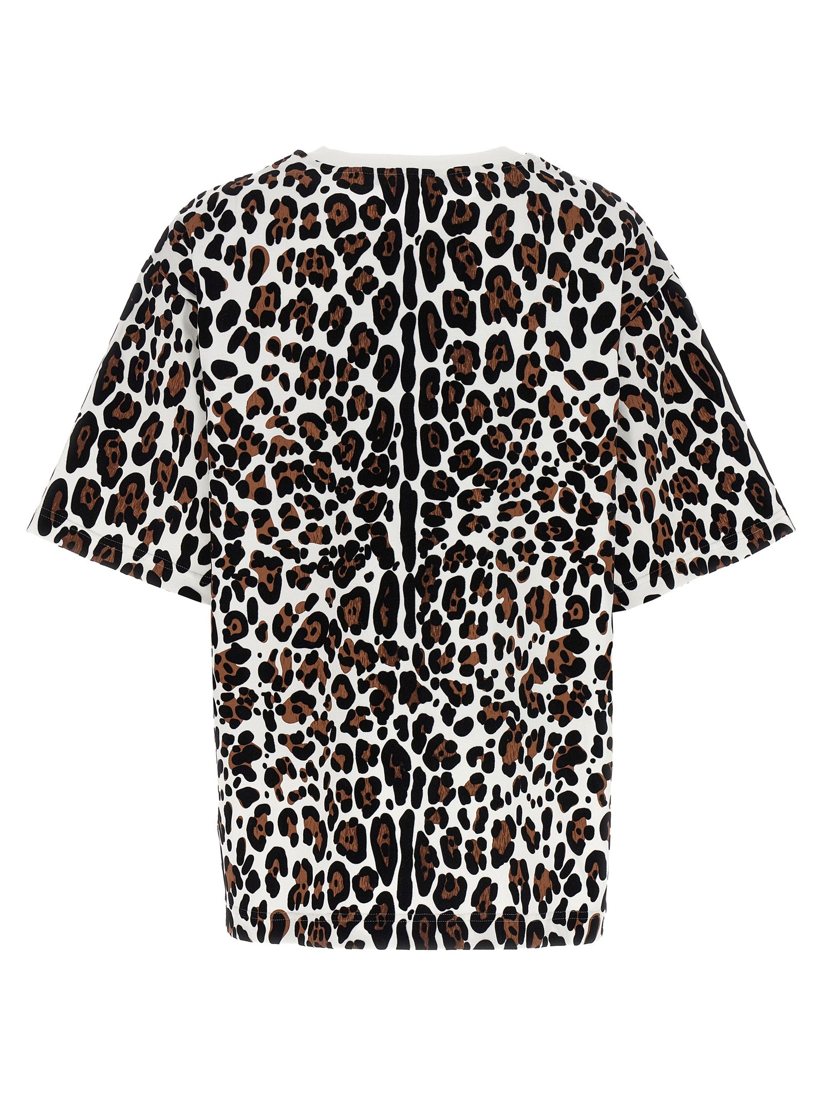 Dolce &amp; Gabbana Dolce &amp; Gabbana Animal Print Logo Plaque T-shirt