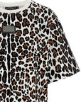 Dolce & Gabbana Dolce & Gabbana Animal Print Logo Plaque T-shirt
