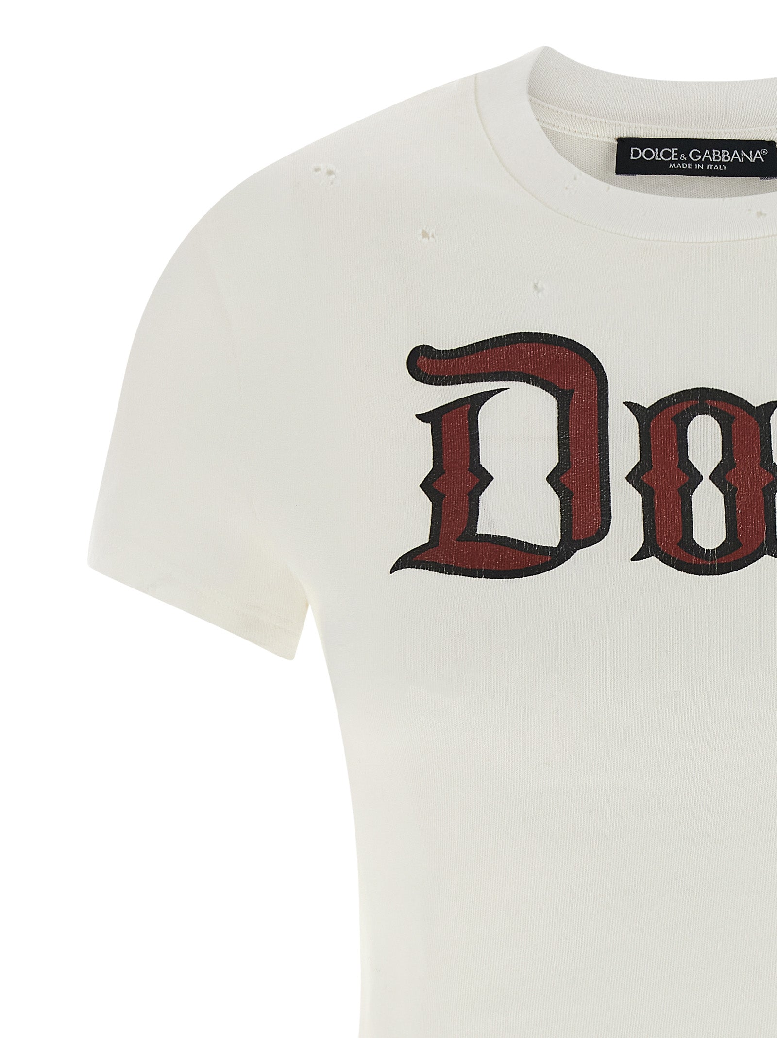 Dolce &amp; Gabbana Dolce &amp; Gabbana Used Effect Cotton T-shirt