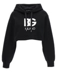 Dolce & Gabbana Dolce & Gabbana Logo Embroidery Cropped Hoodie