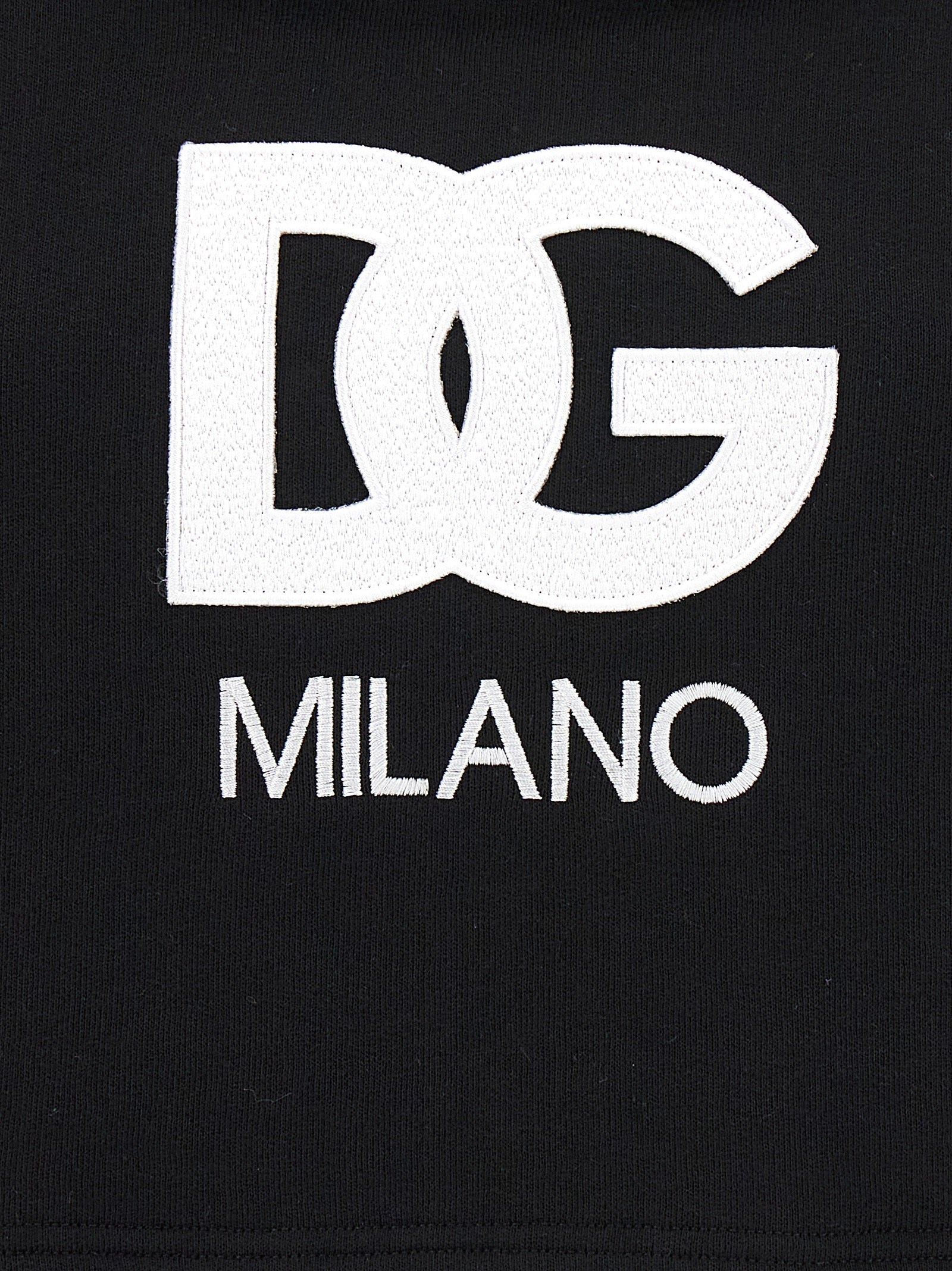 Dolce &amp; Gabbana Dolce &amp; Gabbana Logo Embroidery Cropped Hoodie