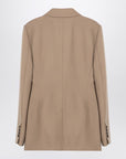 Ami Paris Ami Paris Sand-coloured double-breasted jacket in wool