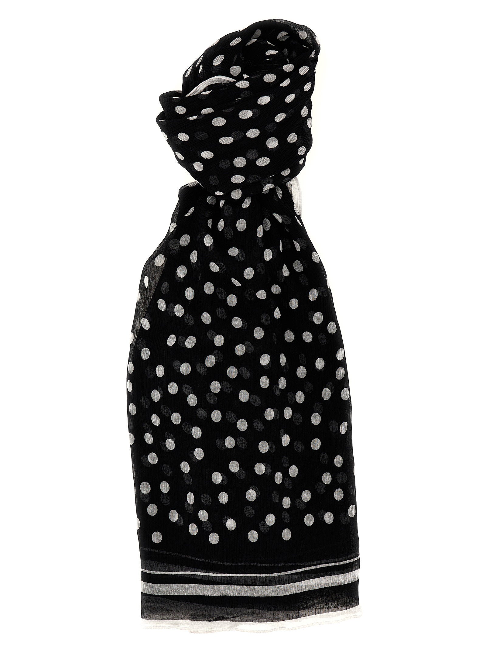 Dolce &amp; Gabbana Dolce &amp; Gabbana Polka Dot Chiffon Scarf