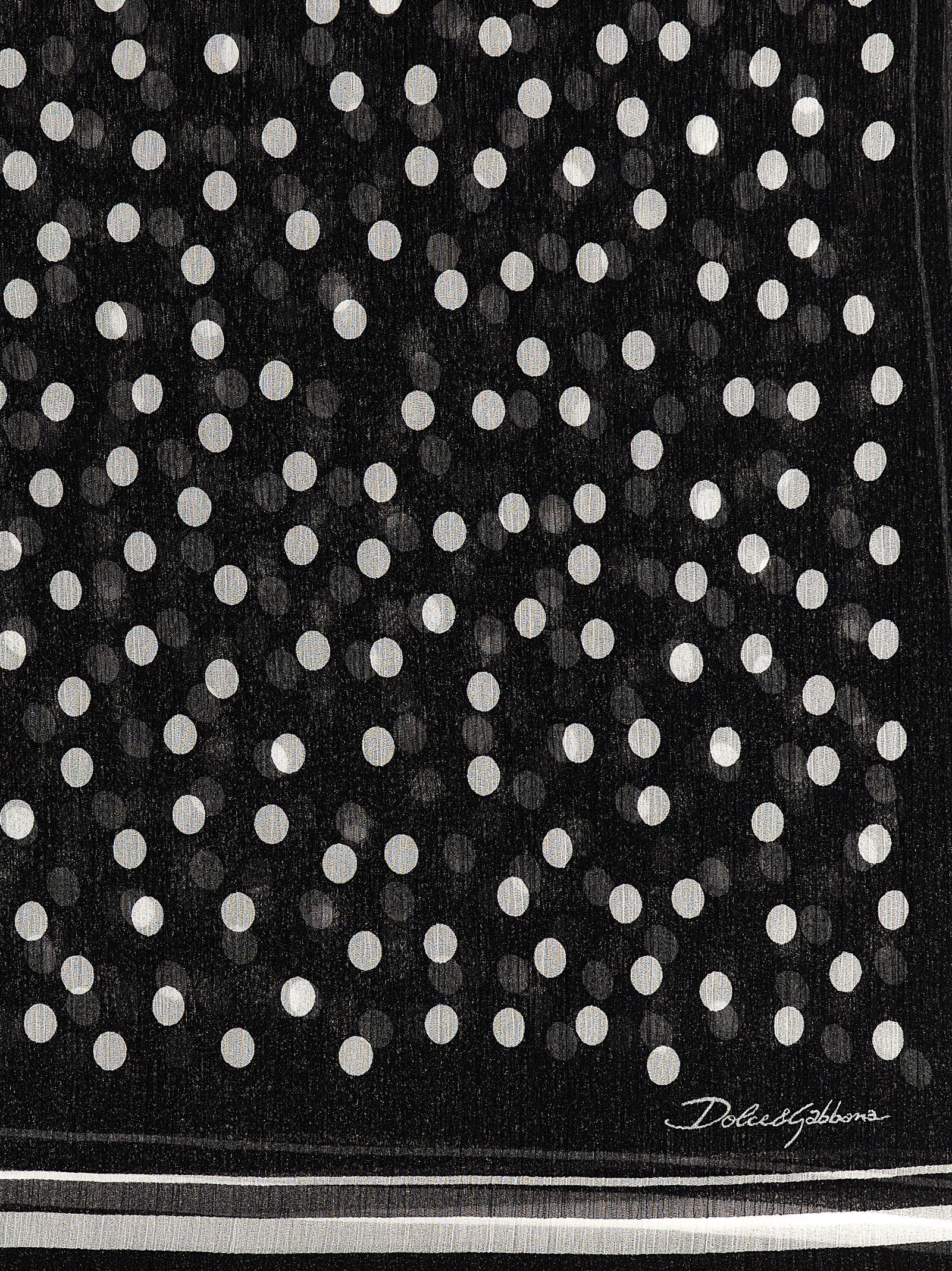 Dolce &amp; Gabbana Dolce &amp; Gabbana Polka Dot Chiffon Scarf