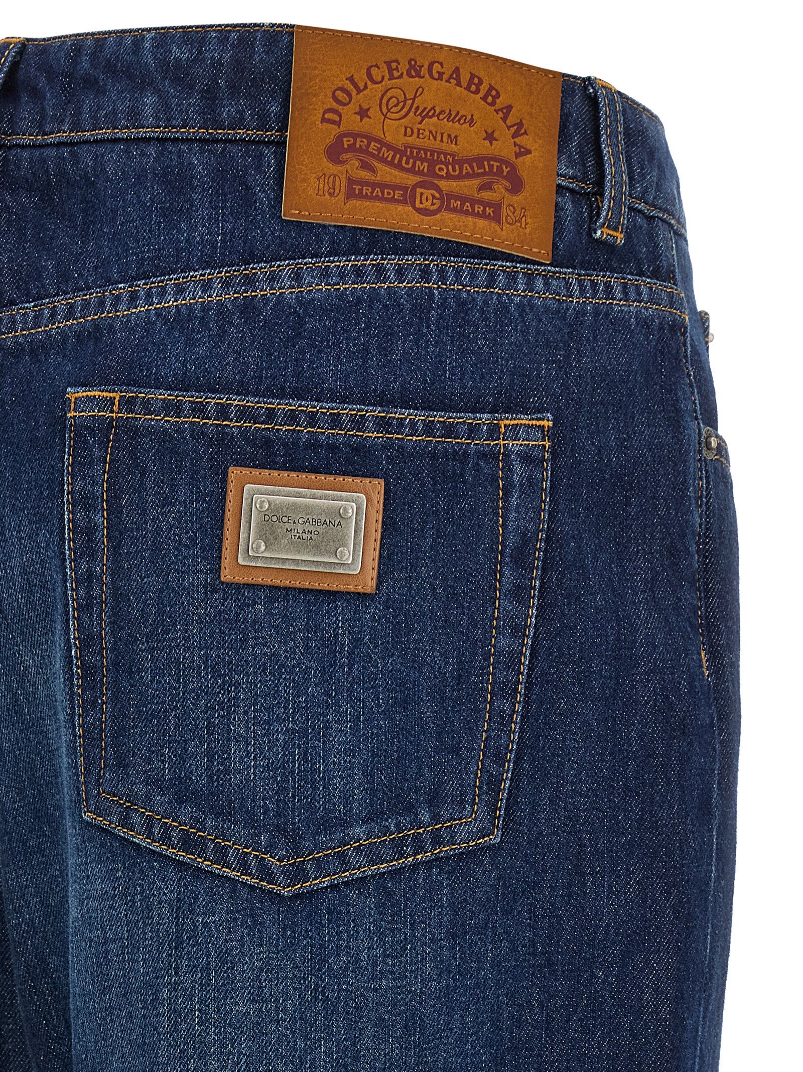 Dolce &amp; Gabbana Dolce &amp; Gabbana Stretched Pleated Trompe Loeil Jeans
