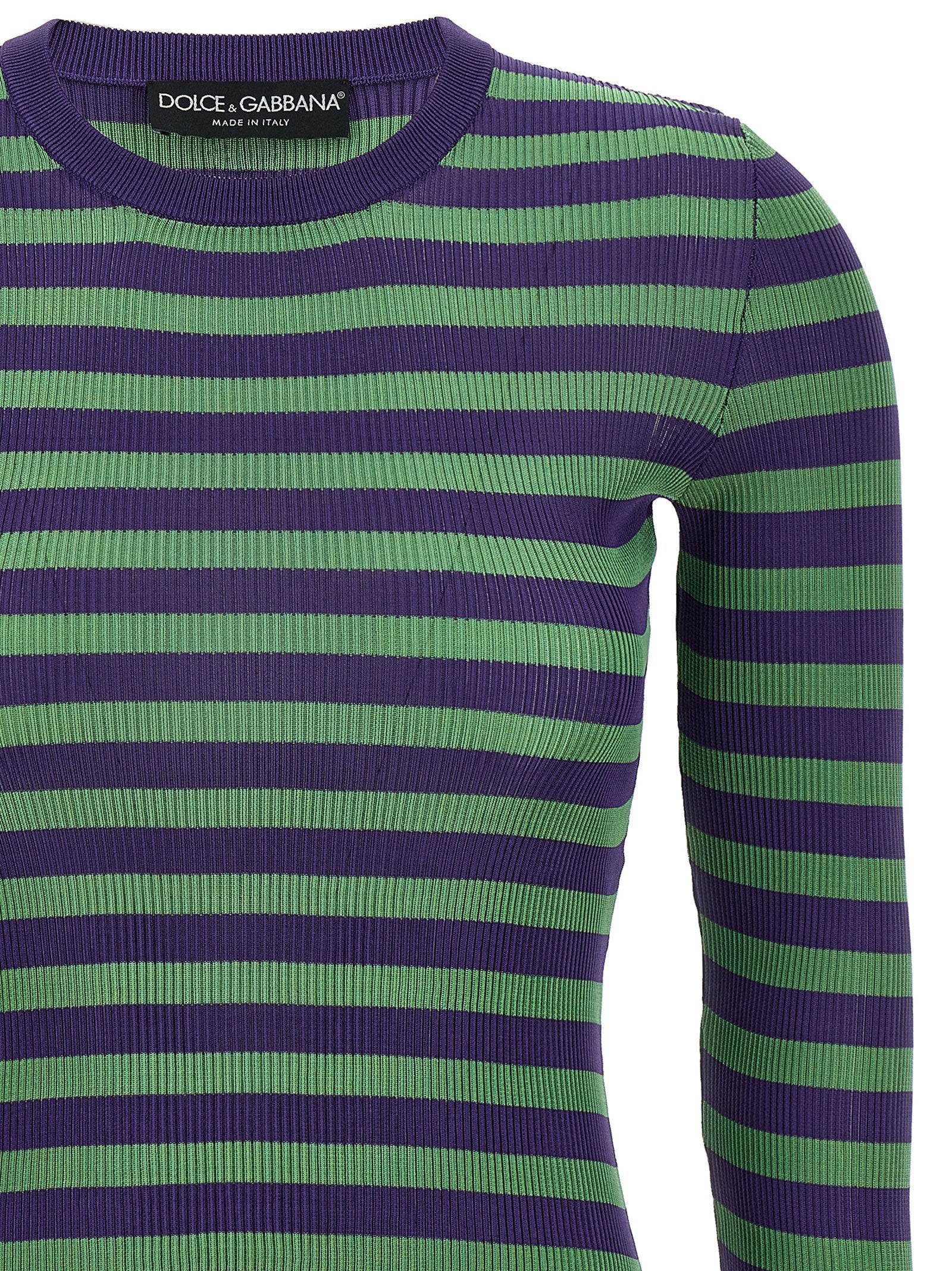 Dolce &amp; Gabbana Dolce &amp; Gabbana Striped Viscose Sweater