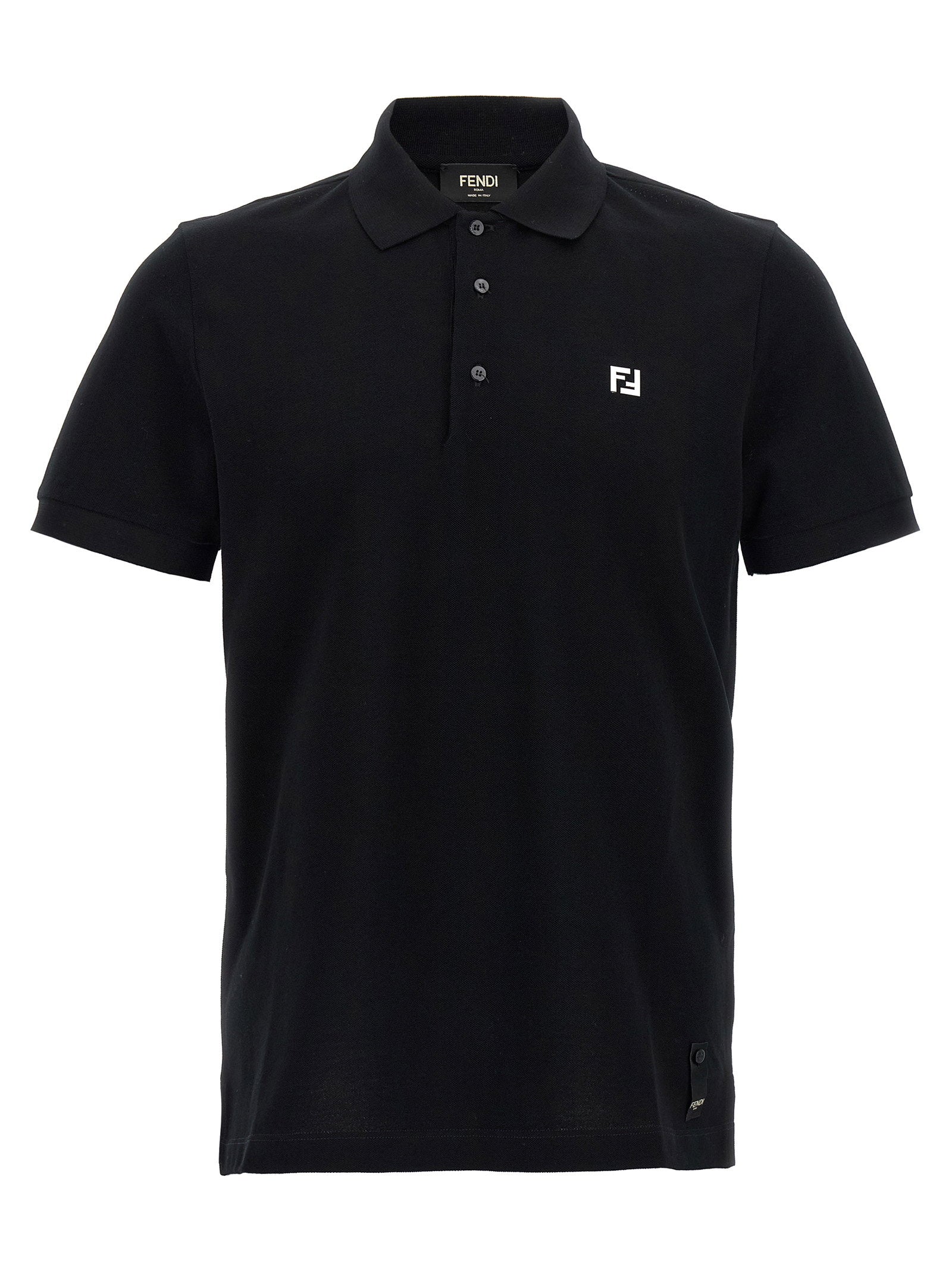 Fendi Fendi Ff Metallic Logo Polo Shirt