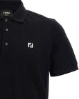 Fendi Fendi Ff Metallic Logo Polo Shirt