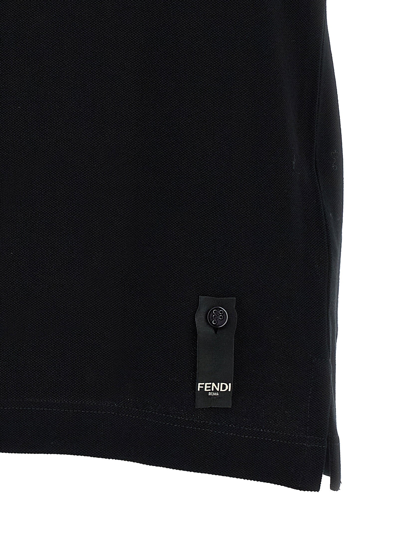 Fendi Fendi Ff Metallic Logo Polo Shirt