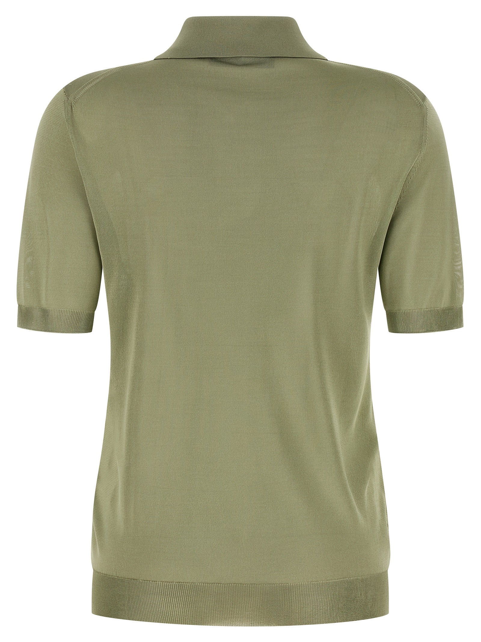 Fendi Fendi Shiny Viscose Polo Shirt