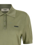 Fendi Fendi Shiny Viscose Polo Shirt
