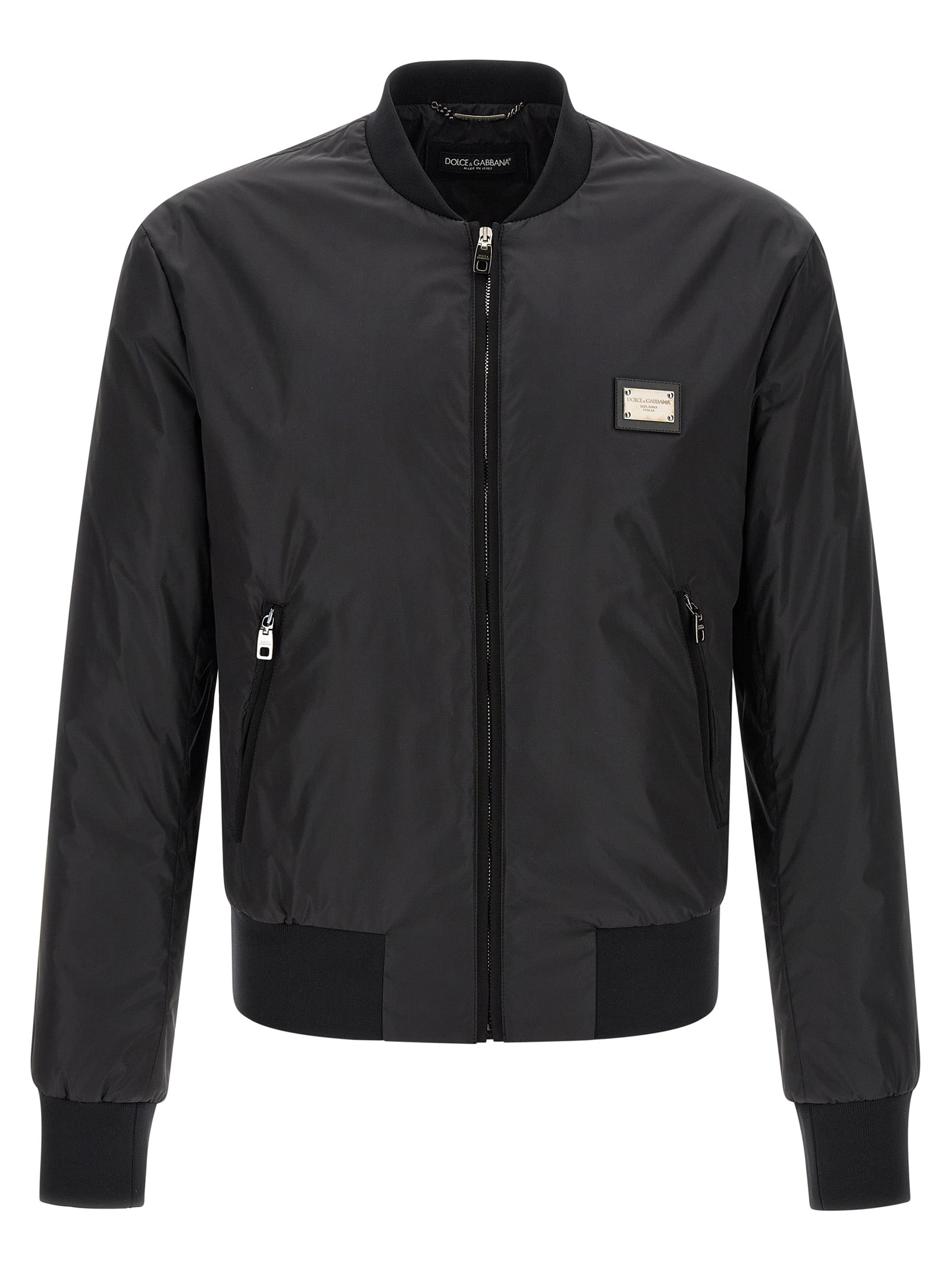 Dolce &amp; Gabbana Dolce &amp; Gabbana Logo Plaque Bomber Jacket
