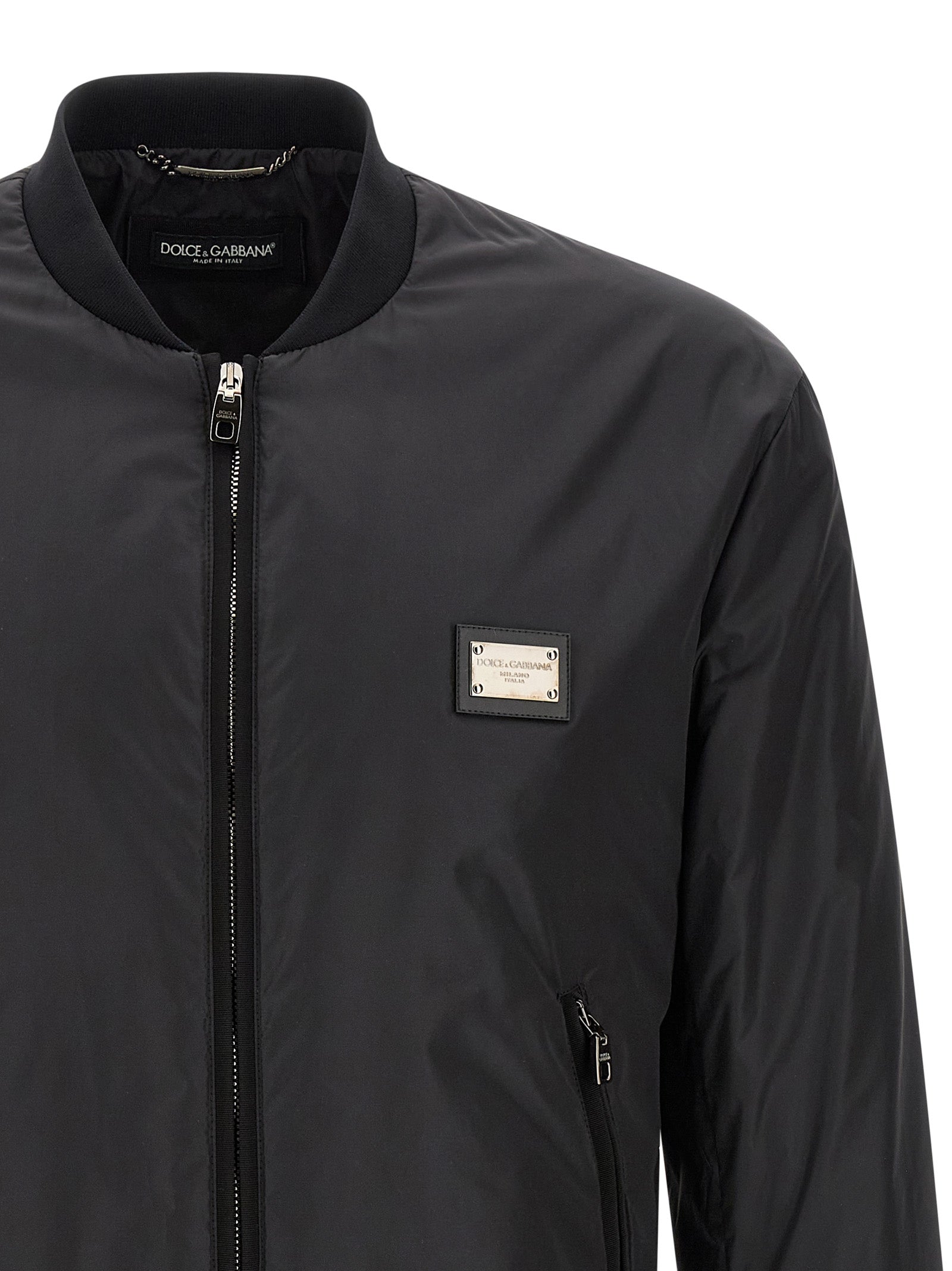 Dolce &amp; Gabbana Dolce &amp; Gabbana Logo Plaque Bomber Jacket