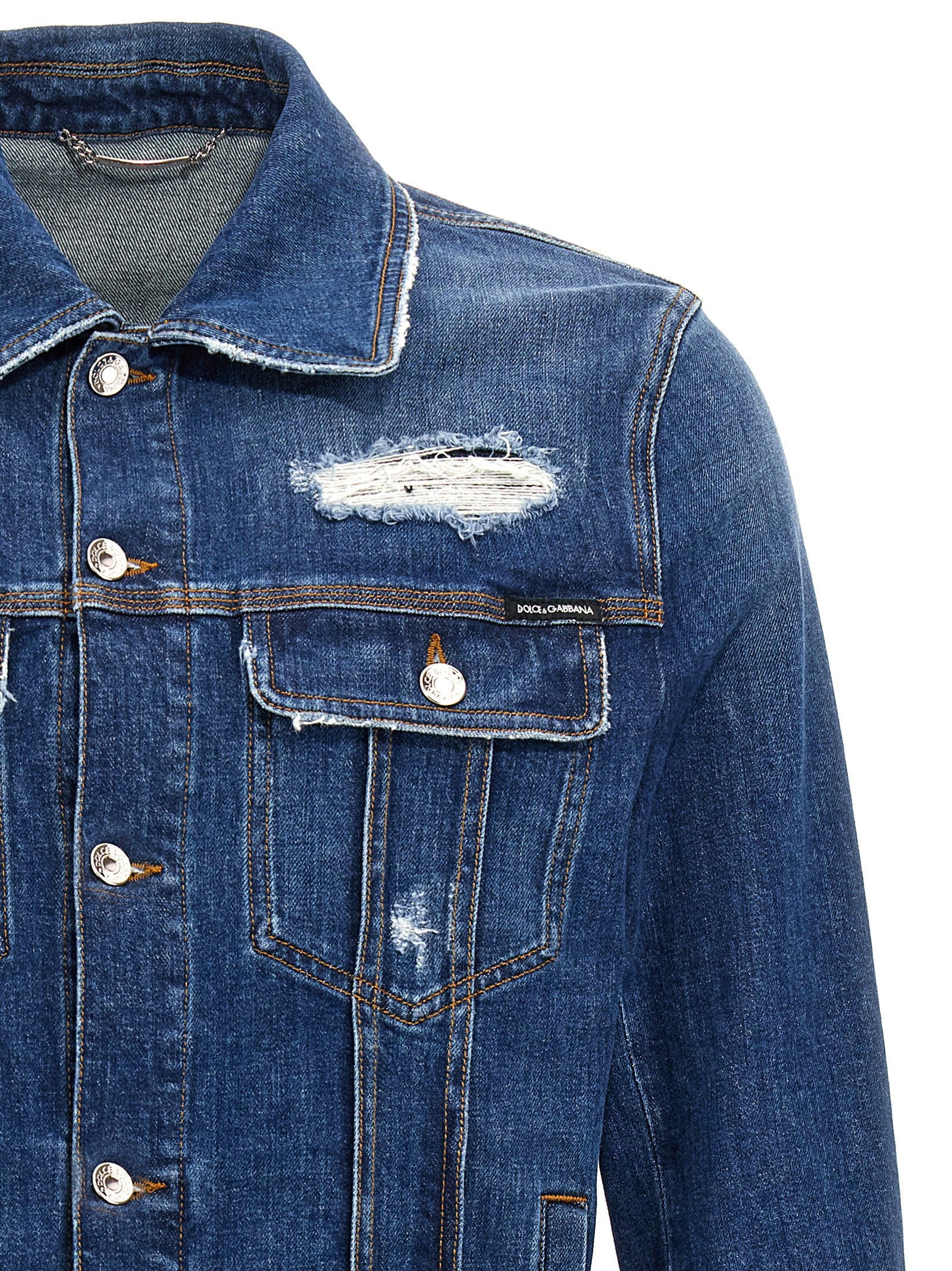 Dolce &amp; Gabbana Dolce &amp; Gabbana Denim Jacket With Used Effect