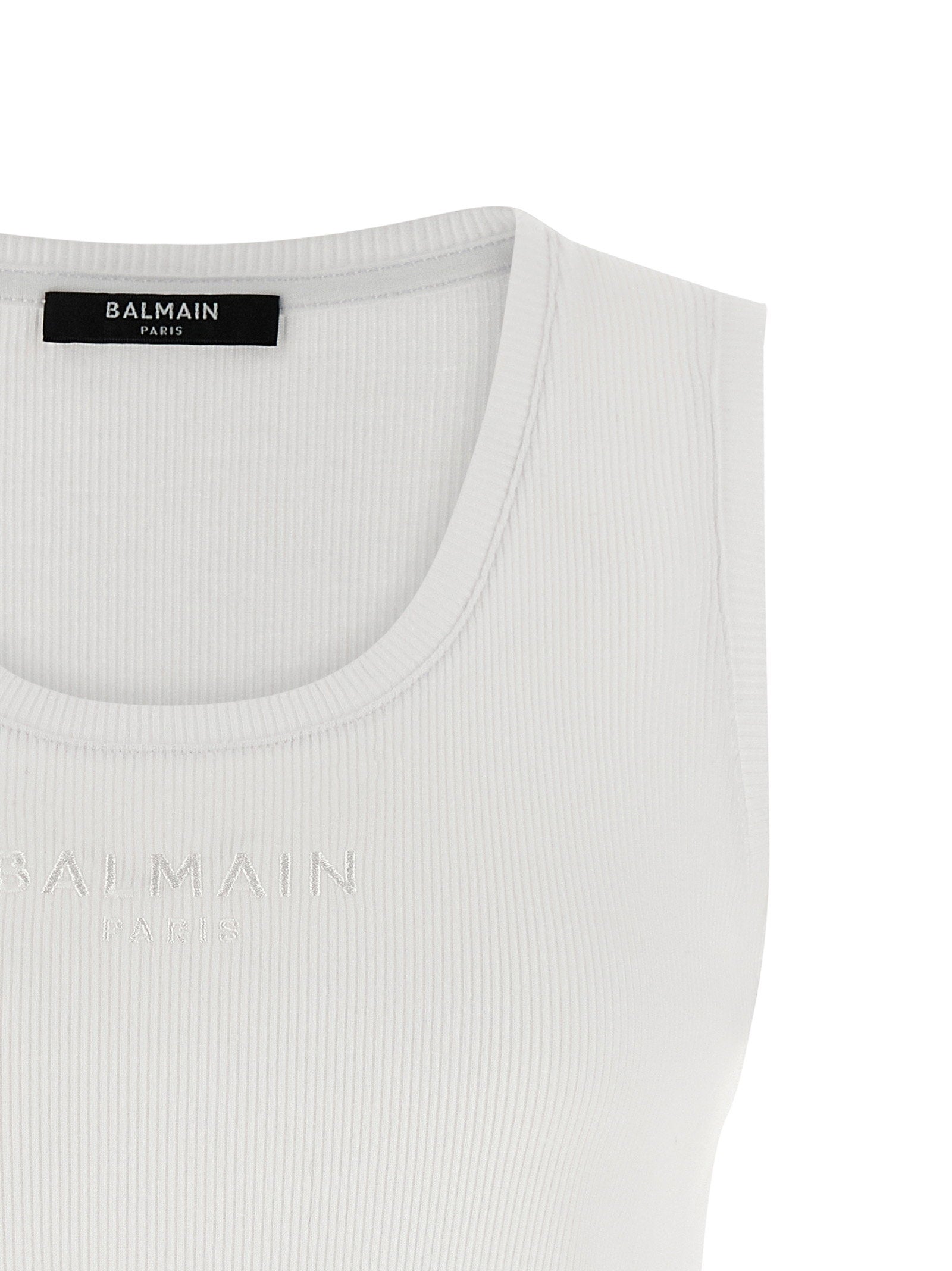 Balmain Balmain Logo Embroidery Tank Top