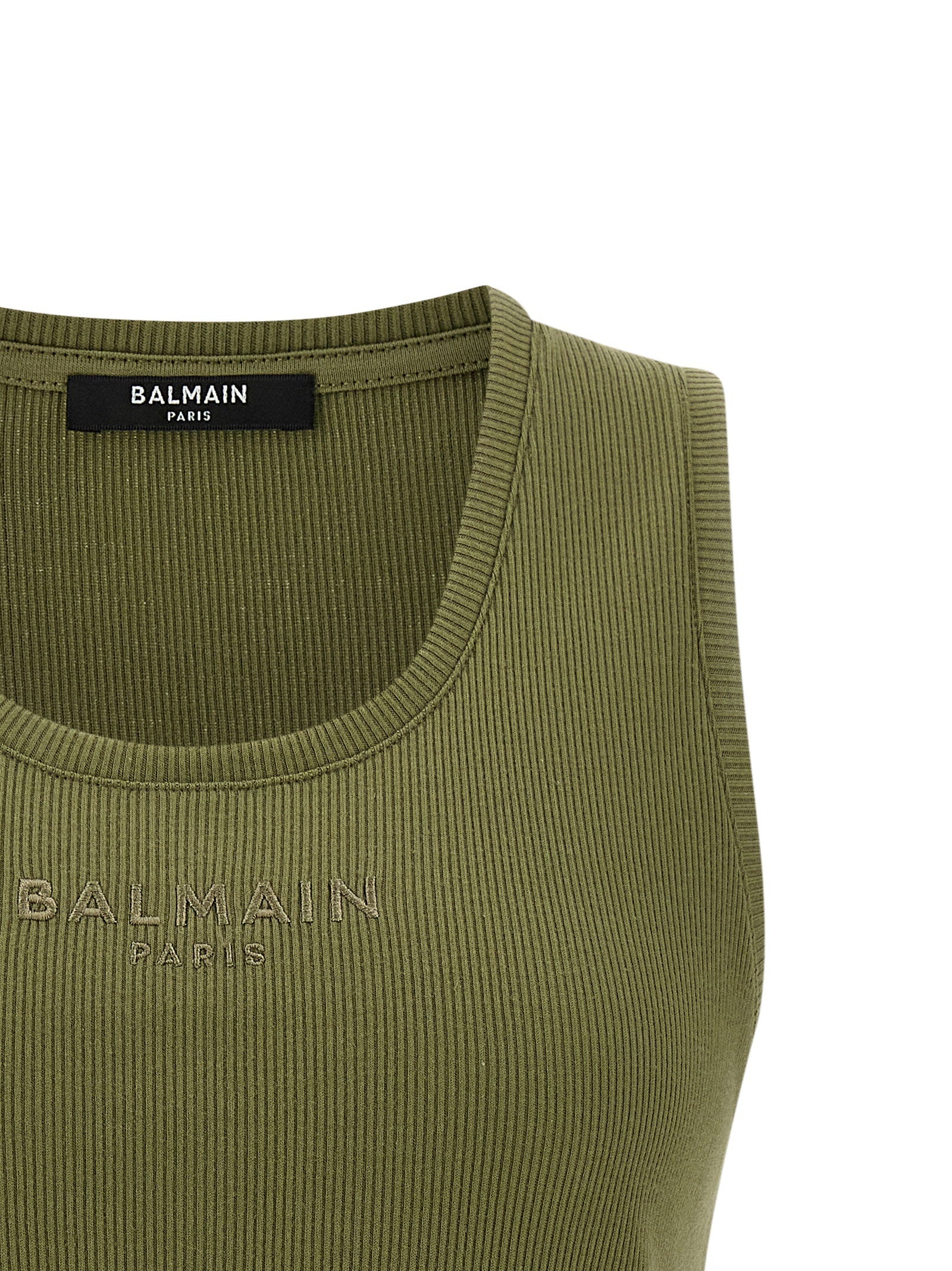 Balmain Balmain Logo Embroidery Tank Top
