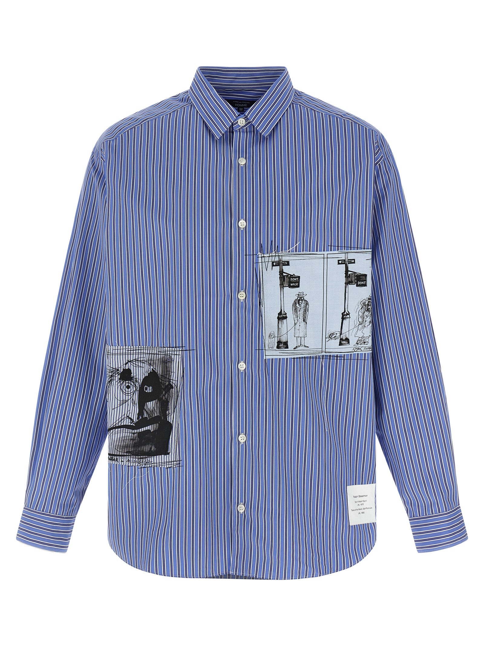 Comme Des Garҫons Homme Comme Des Garҫons Homme Patch Striped Shirt