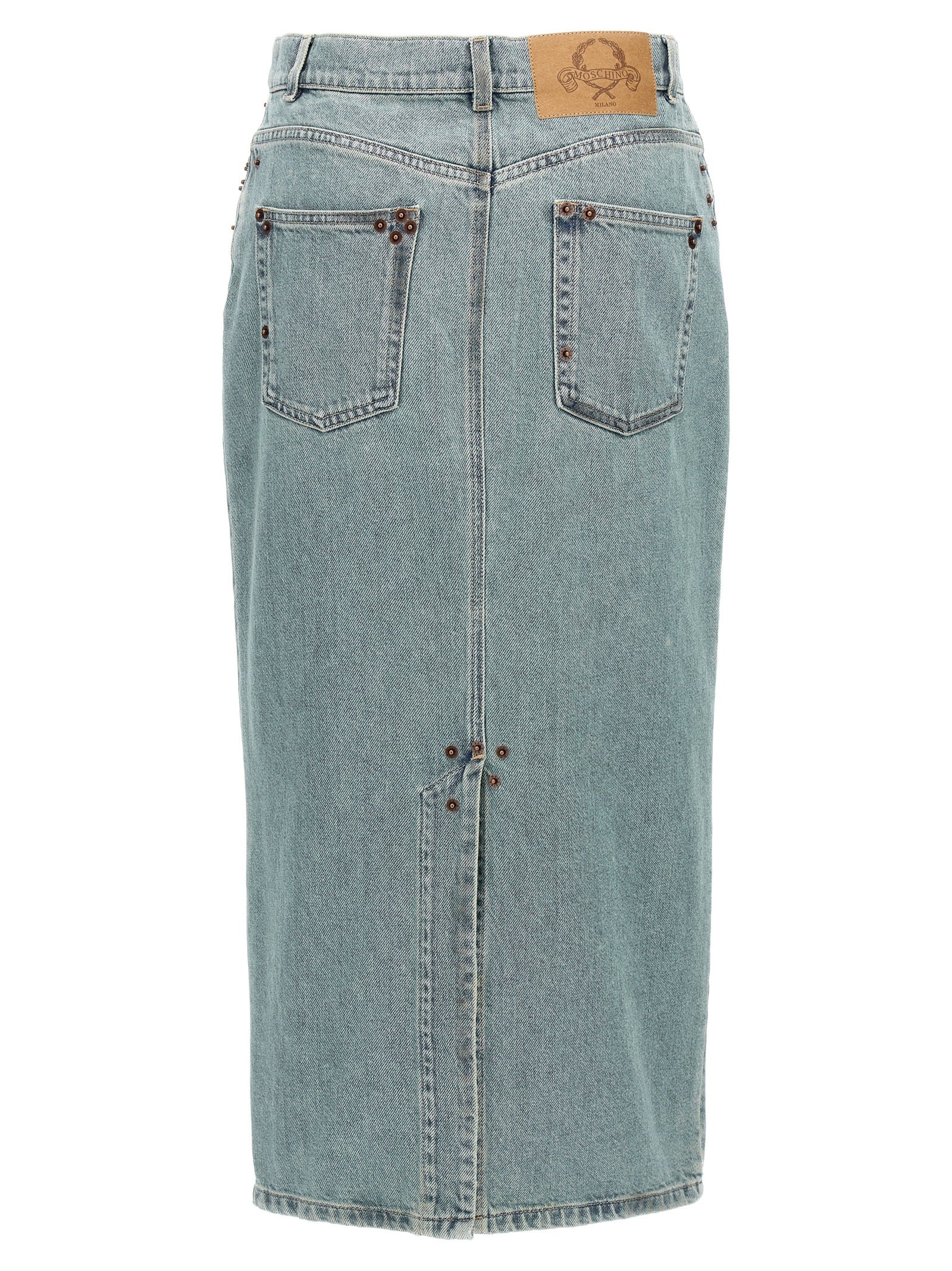 Moschino Moschino Rivets Denim Skirt