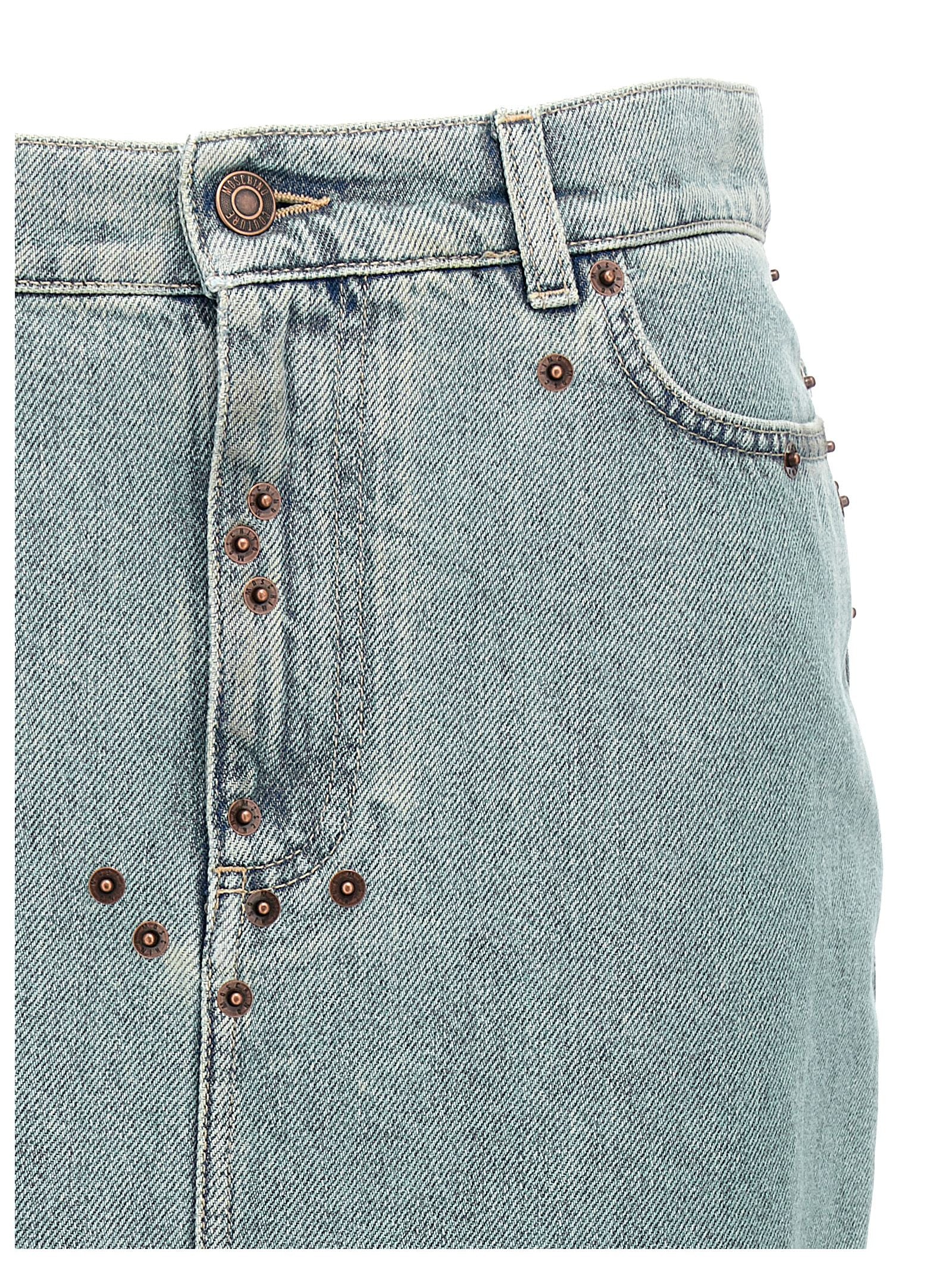 Moschino Moschino Rivets Denim Skirt