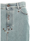 Moschino Moschino Rivets Denim Skirt