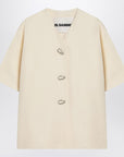 Jil Sander Jil Sander Ivory silk blend shirt jacket